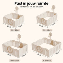 Tiflie Playpen opgesteld in woonkamer setting