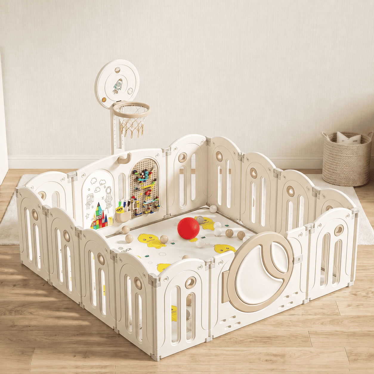 Tiflie Star & Moon Playpen — complete speelplek met speelmat en accessoires